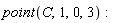point(C, 1, 0, 3)