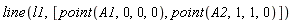 line(l1, [point(A1, 0, 0, 0), point(A2, 1, 1, 0)])
