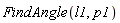 FindAngle(l1, p1)