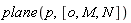 plane(p, [o, M, N])