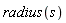 radius(s)