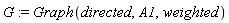 G := Graph(directed, A1, weighted)
