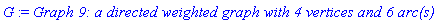 G := `Graph 9: a directed weighted graph with 4 vertices and 6 arc(s)`