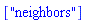 ["neighbors"]