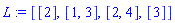 [[2], [1, 3], [2, 4], [3]]