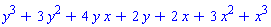y^3+3*y^2+4*y*x+2*y+2*x+3*x^2+x^3