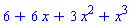 6+6*x+3*x^2+x^3