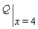 eval(Q, x = 4)