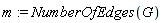 m := NumberOfEdges(G)