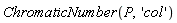 ChromaticNumber(P, 'col')