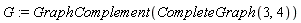 G := GraphComplement(CompleteGraph(3, 4))