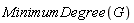 MinimumDegree(G)