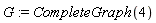 G := CompleteGraph(4)