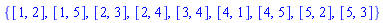 {[1, 2], [1, 5], [2, 3], [2, 4], [3, 4], [4, 1], [4, 5], [5, 2], [5, 3]}