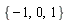 {-1, 0, 1}
