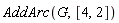 AddArc(G, [4, 2])