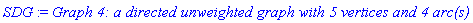 SDG := `Graph 4: a directed unweighted graph with 5 vertices and 4 arc(s)`