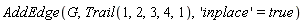 AddEdge(G, Trail(1, 2, 3, 4, 1), 'inplace' = true)