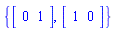 {vector([0, 1]), vector([1, 0])}