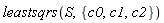 leastsqrs(S, {c0, c1, c2})