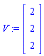 V := Vector[column]([[2], [2], [2]])