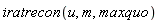 iratrecon(u, m, maxquo)