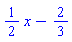 (1/2)*x-2/3