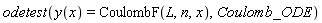 odetest(y(x) = CoulombF(L, n, x), Coulomb_ODE)
