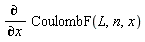 diff(CoulombF(L, n, x), x)