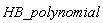 HB_polynomial