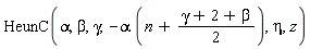 HeunC(alpha, beta, gamma, -(n+(gamma+beta+2)*(1/2))*alpha, eta, z)