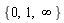 {0, 1, infinity}
