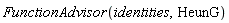 FunctionAdvisor(identities, HeunG)