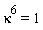 kappa^6 = 1