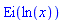 Ei(ln(x))