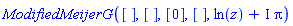 ModifiedMeijerG([], [], [0], [], ln(z)+I*Pi)