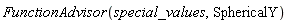 FunctionAdvisor(special_values, SphericalY)