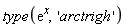 type(exp(x), 'arctrigh')