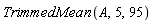 TrimmedMean(A, 5, 95)
