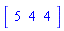 Vector[row]([5, 4, 4])