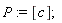 P := [c]