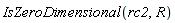 IsZeroDimensional(rc2, R)