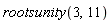 rootsunity(3, 11)