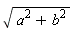 sqrt(a^2+b^2)