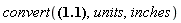 convert((6477/5000)*Units:-Unit('m'), units, inches)