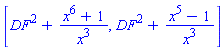 [DF^2+(x^6+1)/x^3, DF^2+(x^5-1)/x^3]