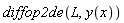 diffop2de(L, y(x))