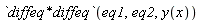 `diffeq*diffeq`(eq1, eq2, y(x))