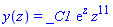 y(z) = _C1*exp(z)*z^11