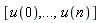 [u(0), () .. (), u(n)]